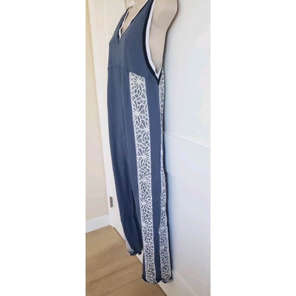 NEW FREE PEOPLE MOVEMENT DAY TRIPJUMPSUIT BLUE XSMALL - Picture 6 of 12